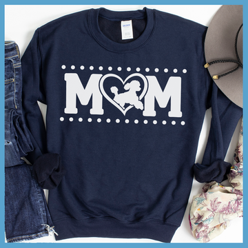 Heart Mom Poodle Sweatshirt