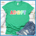 Adopt Colored Print T-Shirt - Rocking The Dog Mom Life