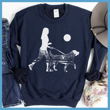 Labrador Walking Forest Sweatshirt