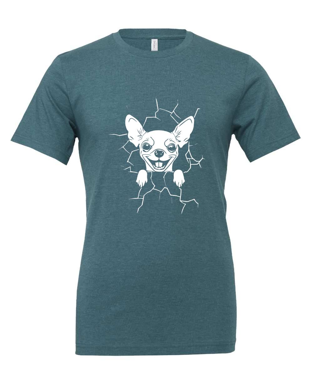 Chihuahua Wall Crack T-Shirt
