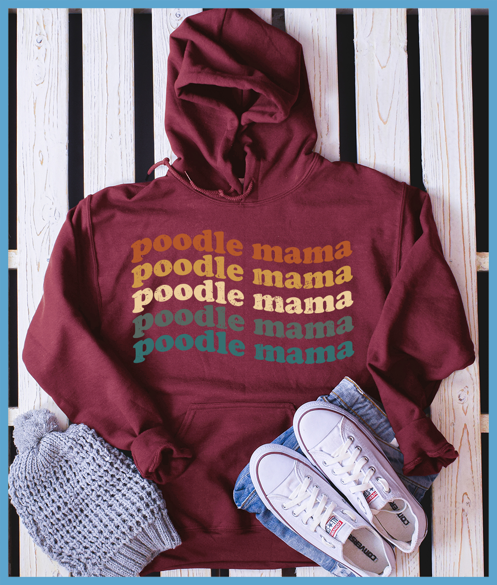 Poodle Mama Colored Print V1 Hoodie