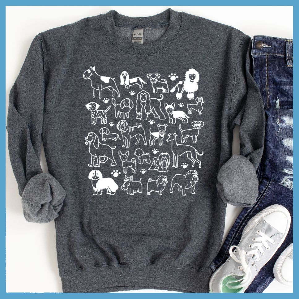 Dog Breeds Sweatshirt - Rocking The Dog Mom Life