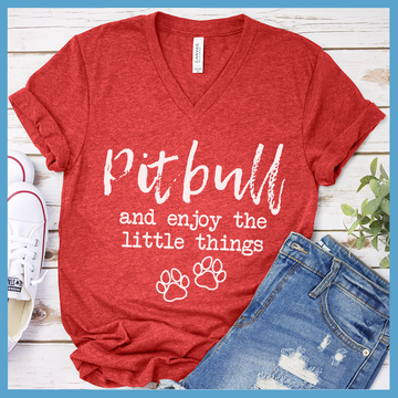 Pitbull And Enjoy The Little Things V-Neck