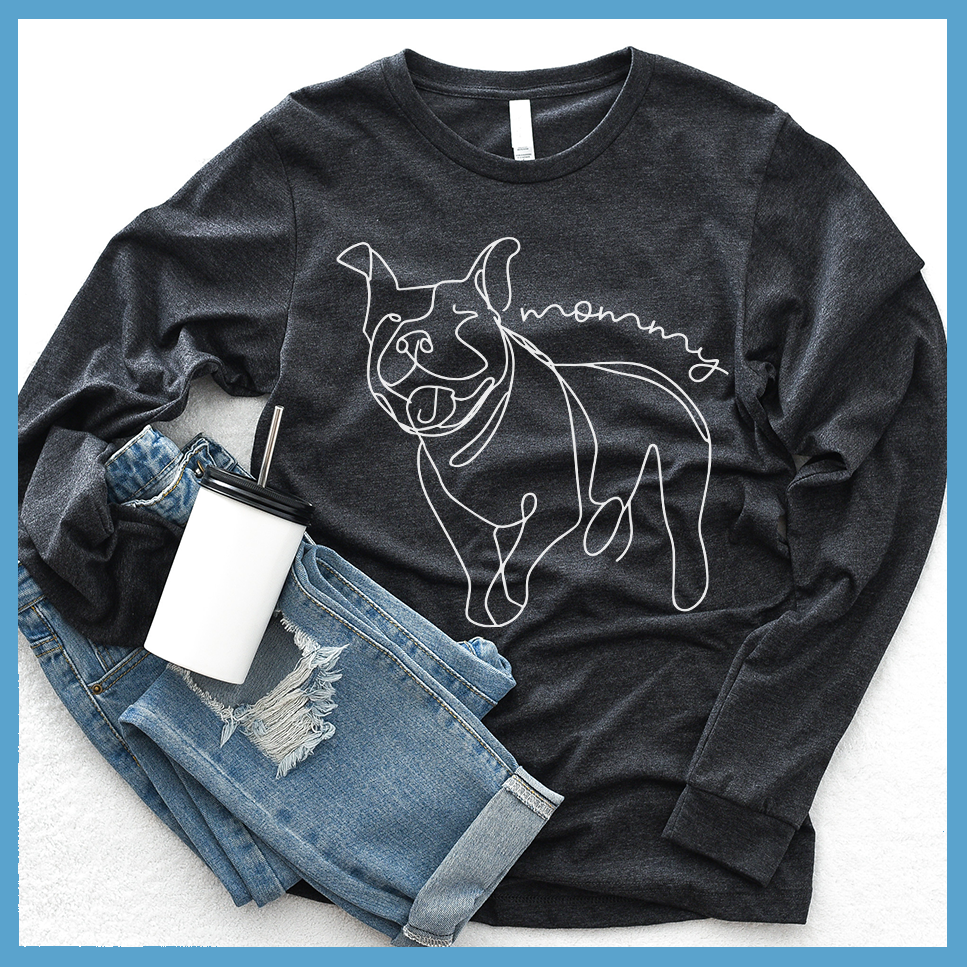 Pitbull Mom Doodle Long Sleeves