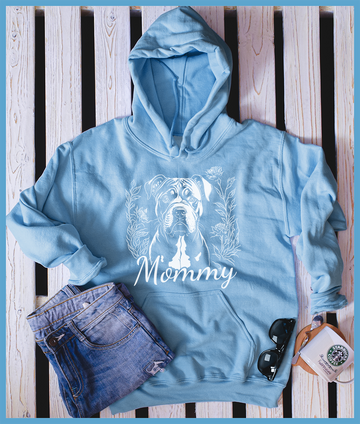 Pitbull Mommy Floral Hoodie