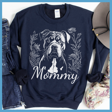 Pitbull Mommy Floral Sweatshirt