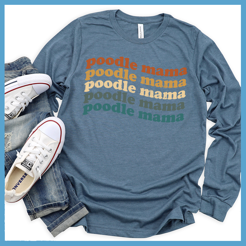 Poodle Mama Colored Print V1 Long Sleeves