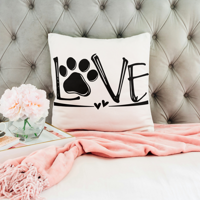 Dog Love Square Pillow Case