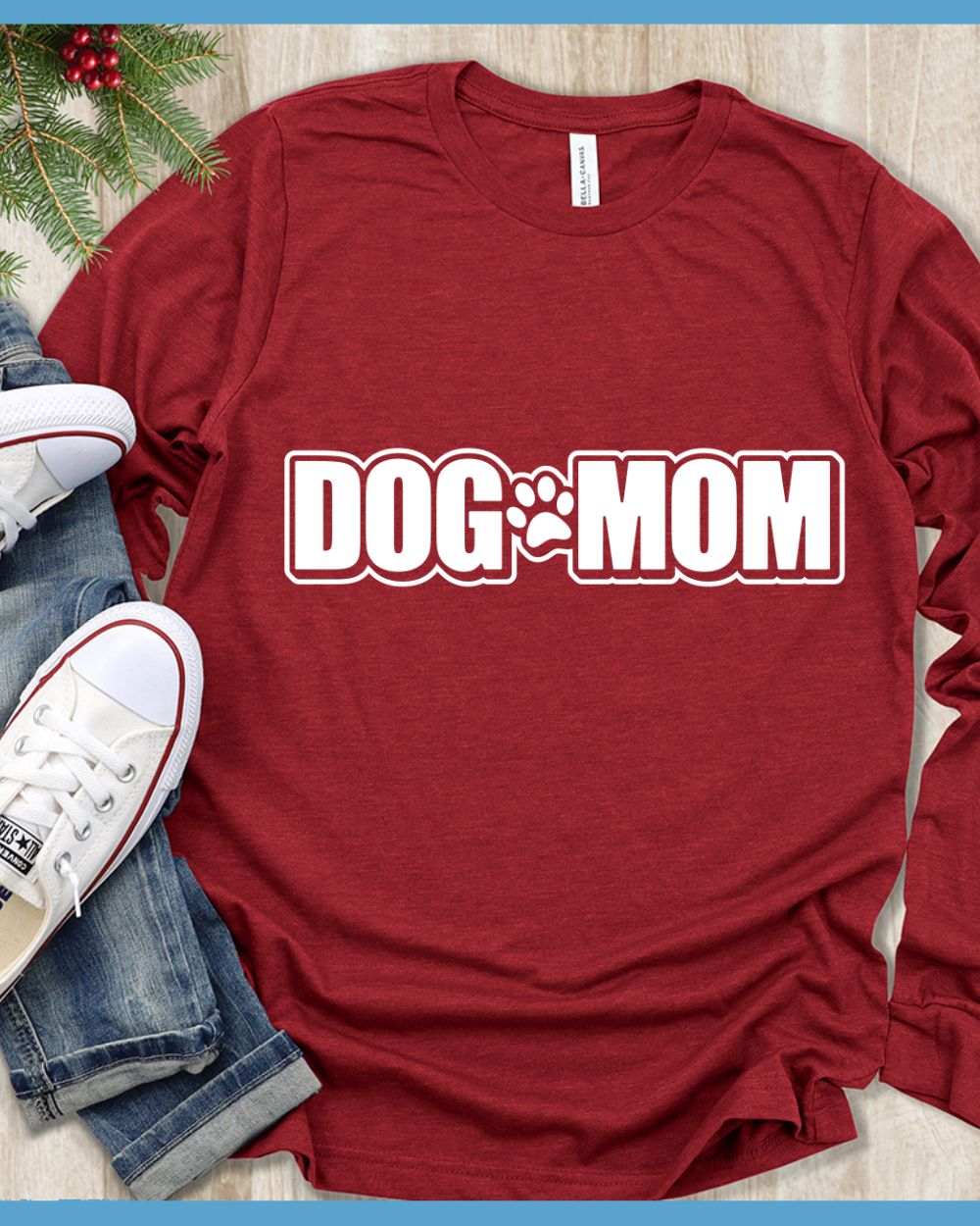 Dog Mom Paw Long Sleeves