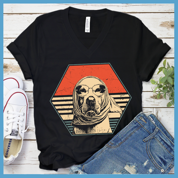 Retro Female Labrador V-Neck