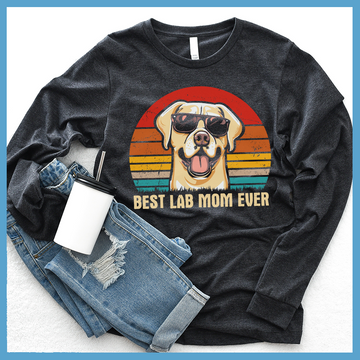 Retro Sunset Labrador Long Sleeves