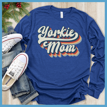 Retro Yorkie Mom Long Sleeves