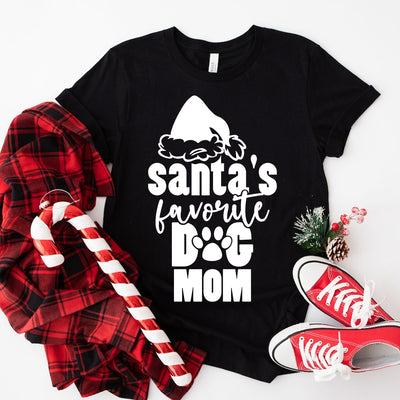 Santa's Favorite Dog Mom Version 1 T-Shirt