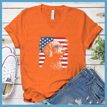 Goldendoodle American Patriot V-Neck