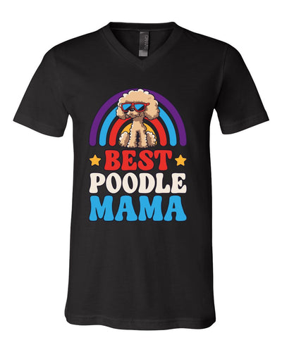 Best Poodle Mama Colored Print V-Neck