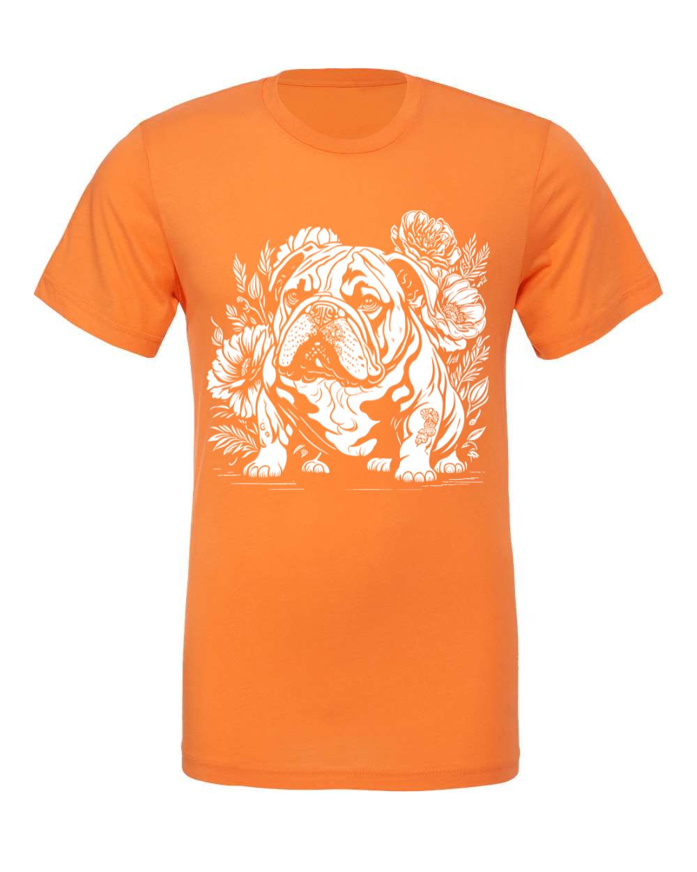 Floral British Bulldog T-Shirt