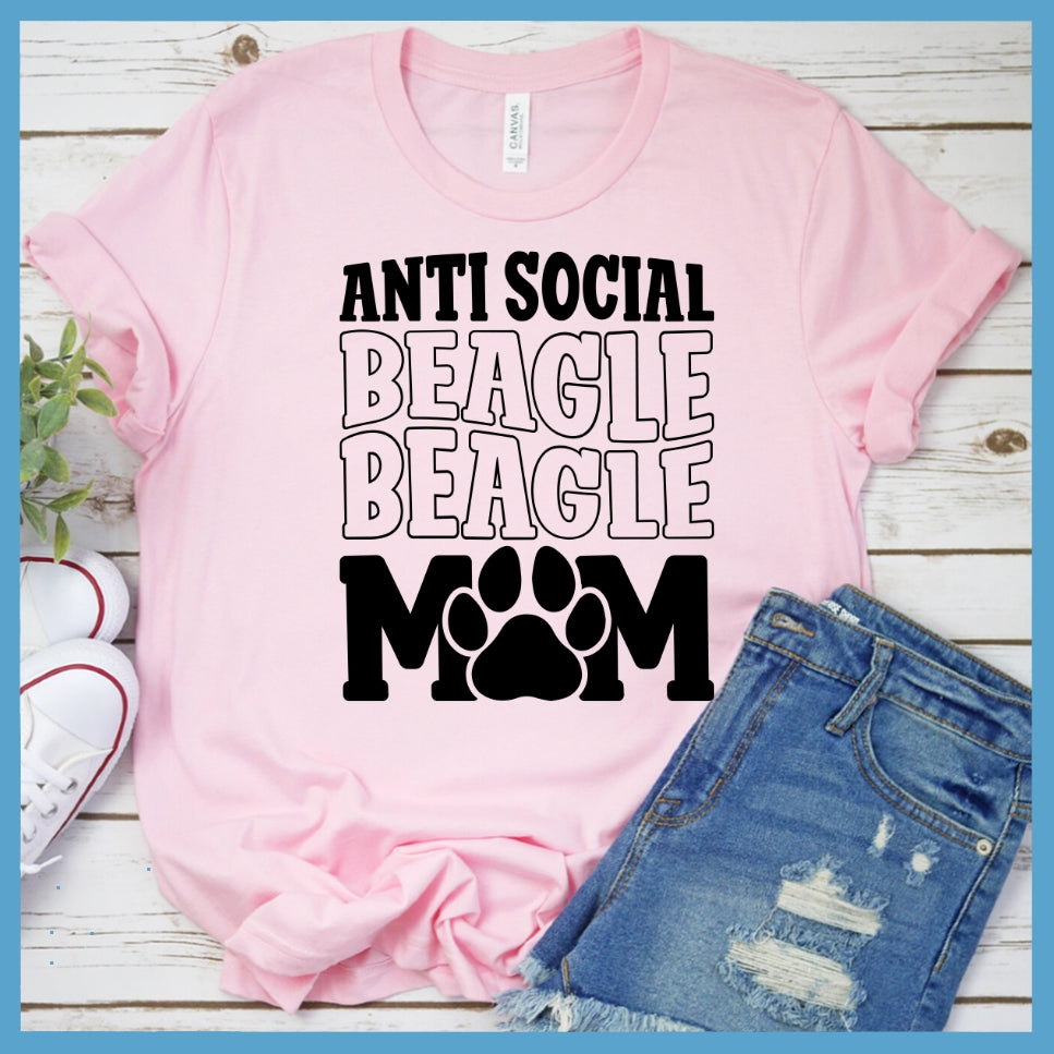 Antisocial Beagle Mom T-Shirt