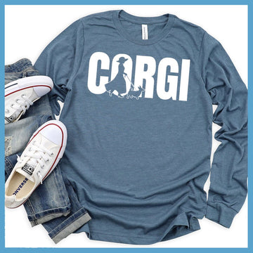 Corgi Dog Walking Long Sleeves