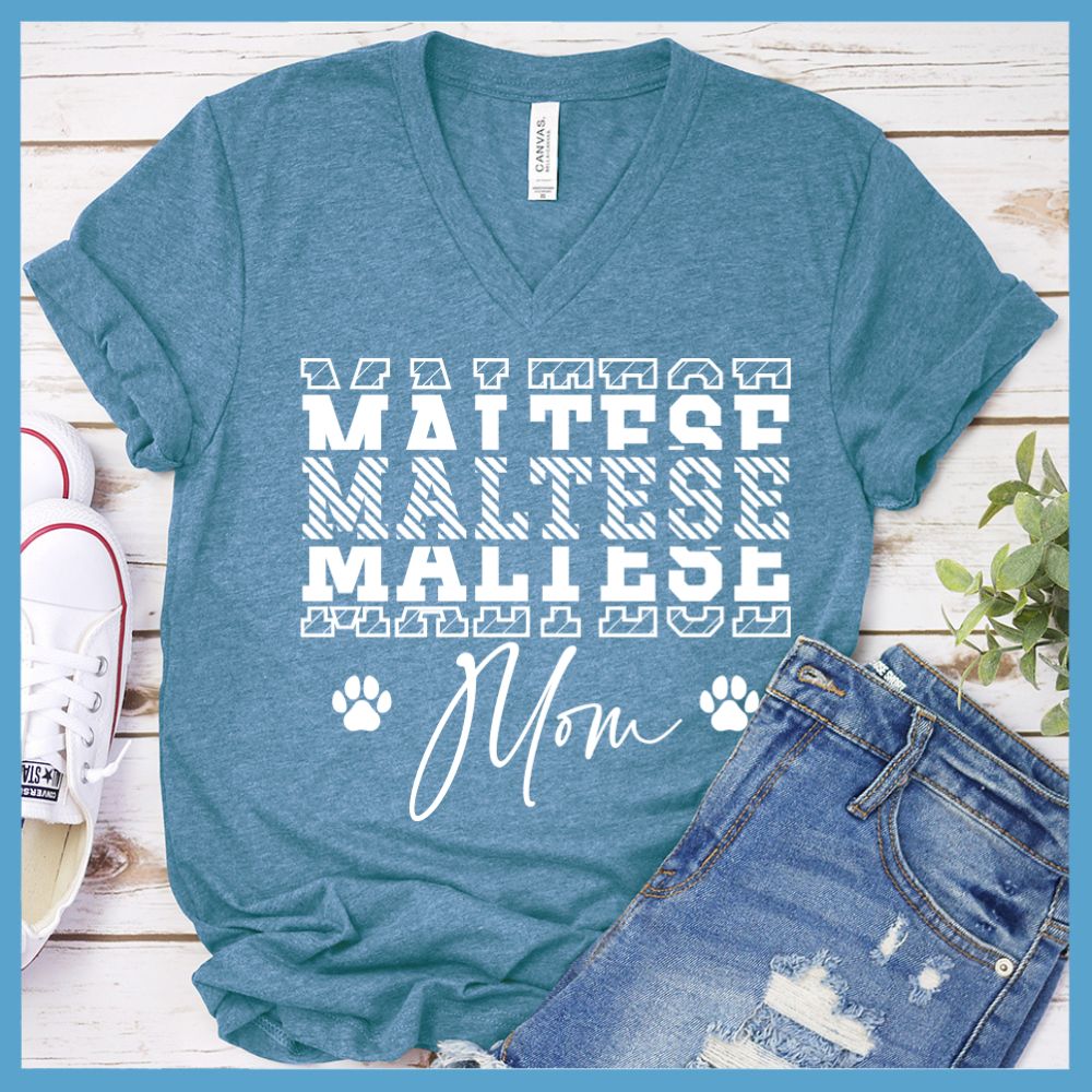 Maltese Mom V-Neck