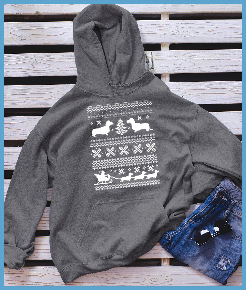 Dachshunds Christmas Pattern Classic Hoodie