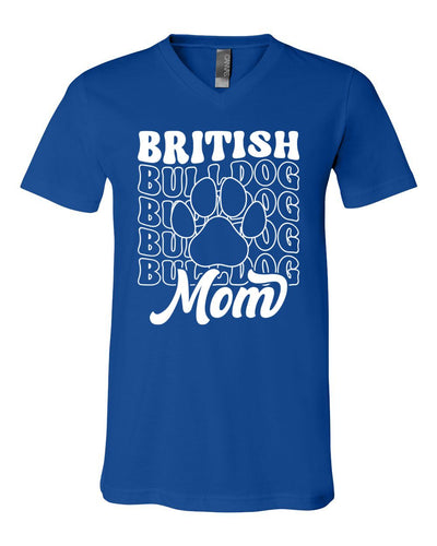 British Bulldog Mom Version 1 V-Neck