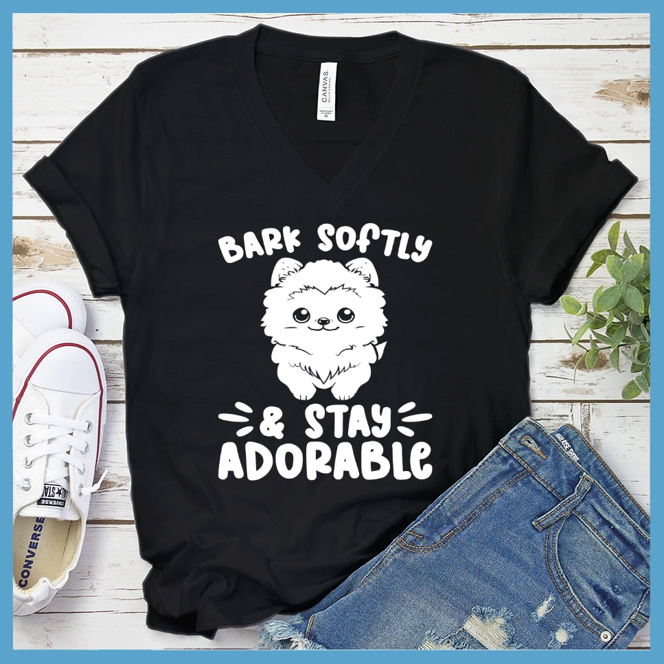 Bark Softly And Stay Adorable V-Neck