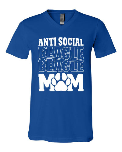 Antisocial Beagle Mom V-Neck