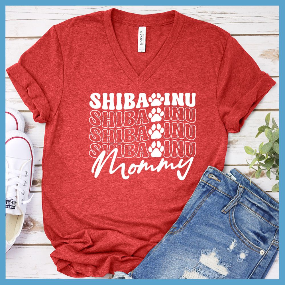 Shiba Inu Mommy V-Neck