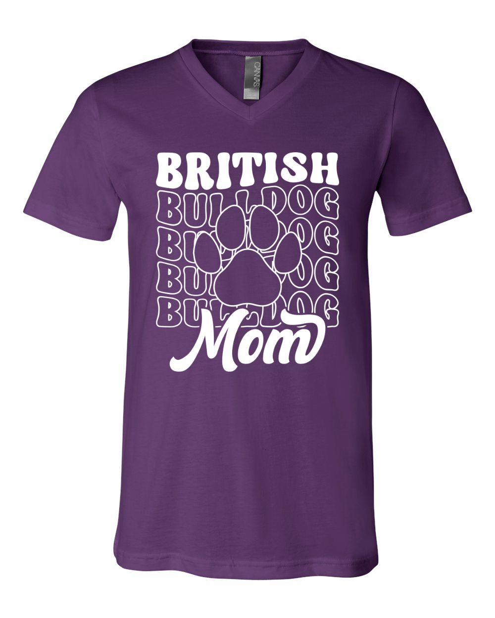 British Bulldog Mom Version 1 V-Neck