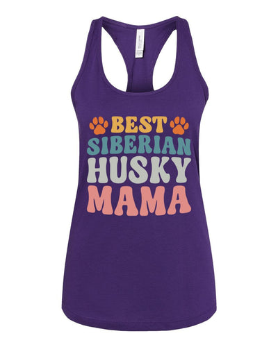 Best Siberian Husky Mama Colored Print Tank Top