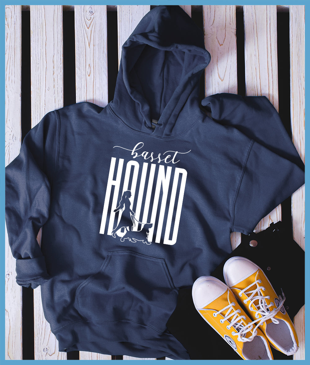 Basset Hound Dog Walking Hoodie