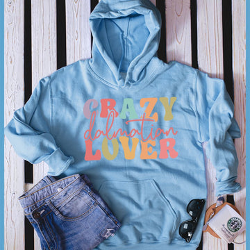 Crazy Dalmatian Lover Colored Print Hoodie