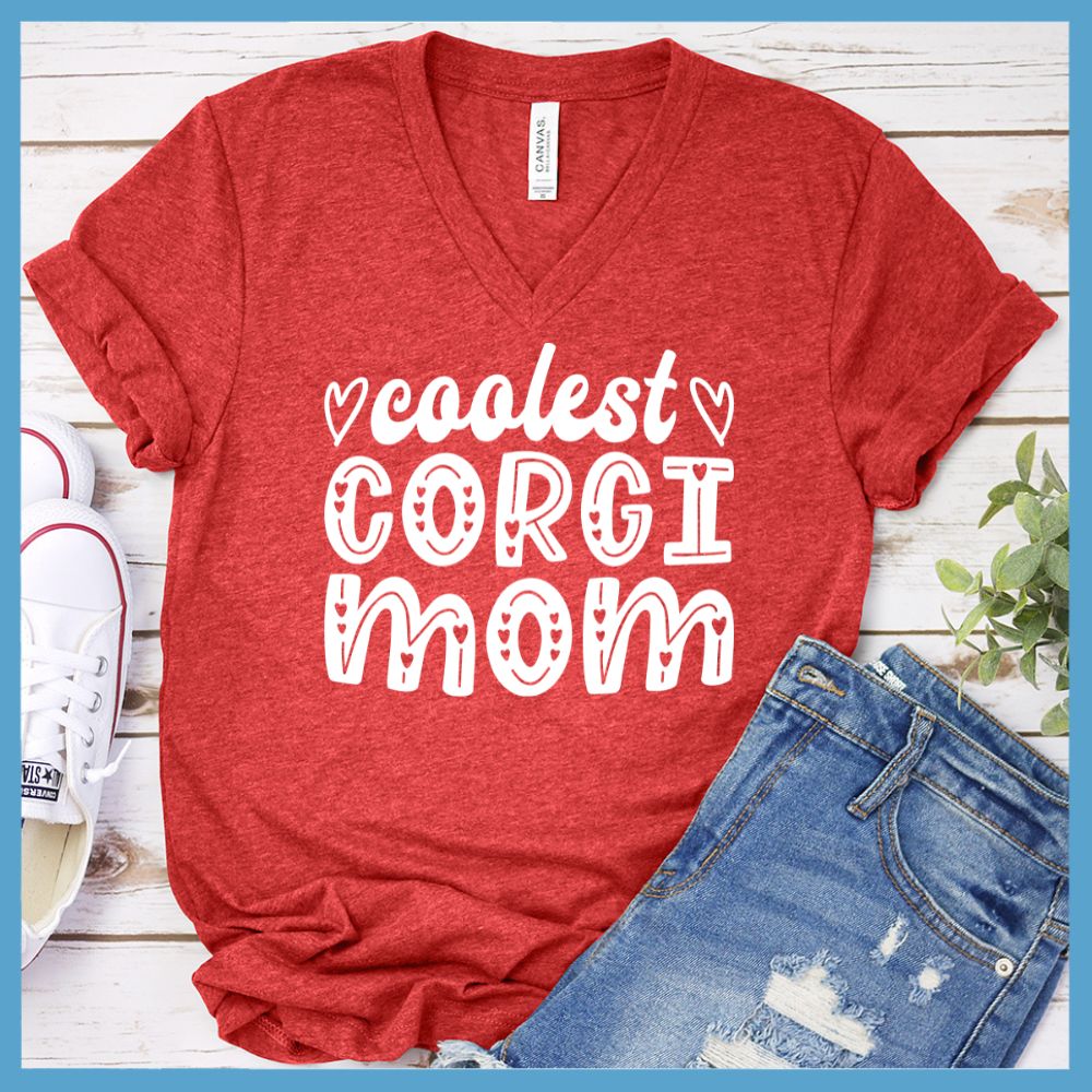 Coolest Corgi Mom V-Neck