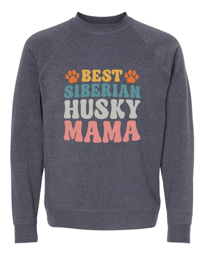 Best Siberian Husky Mama Colored Print Sweatshirt