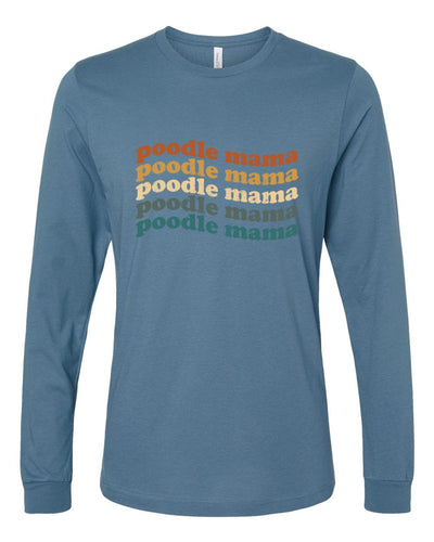 Poodle Mama Colored Print Long Sleeves