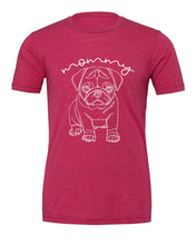 Load image into Gallery viewer, Pug Mommy Line Art T-Shirt
