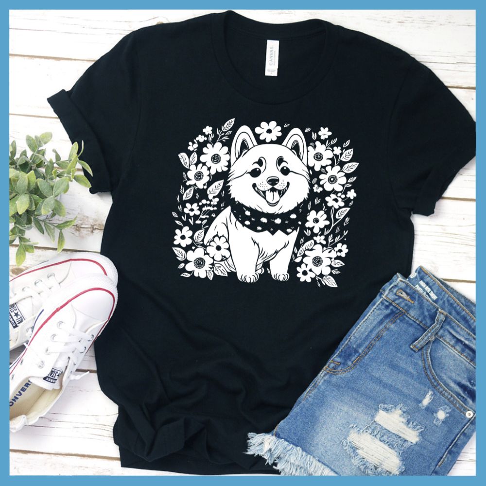 Shiba Inu Floral T-Shirt