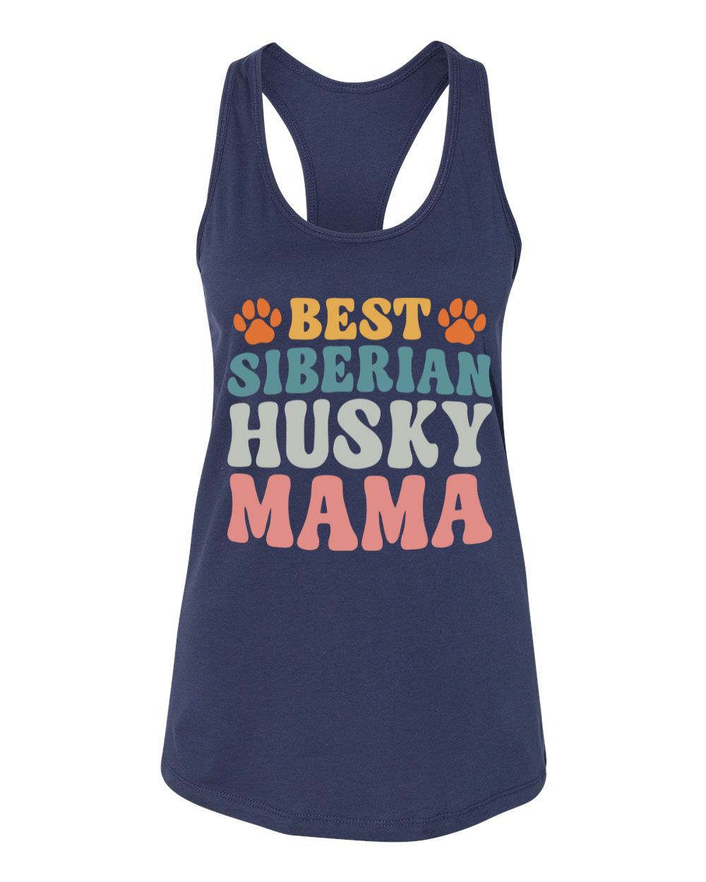 Best Siberian Husky Mama Colored Print Tank Top