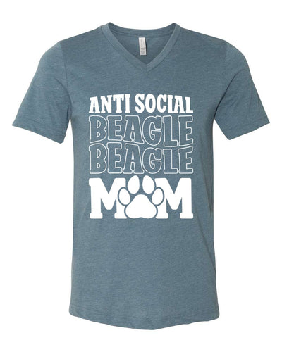 Antisocial Beagle Mom V-Neck