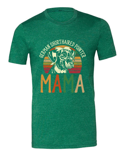 German Shorthaired Pointer Mama Retro Sunset T-Shirt
