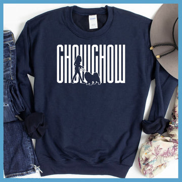 Chow Chow Dog Walking Sweatshirt