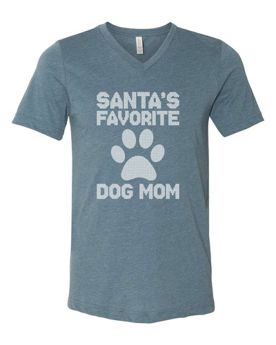Santa's Favorite Dog Mom Version 2 V-Neck