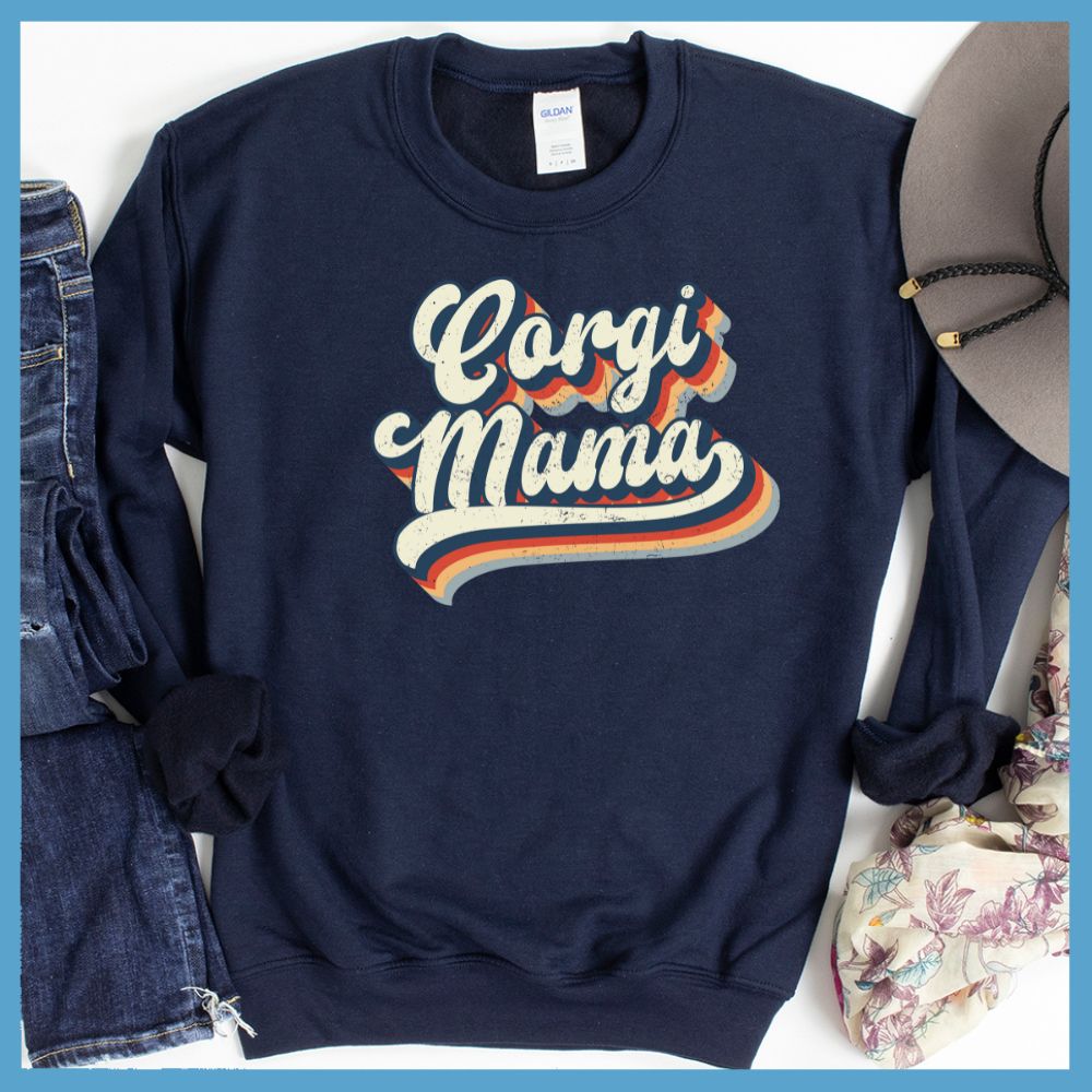 Retro Corgi Mama Colored Print V2 Sweatshirt