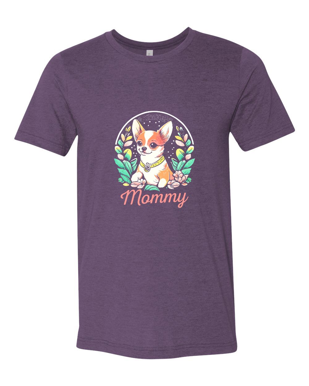 Chihuahua Floral Colored Print T-Shirt