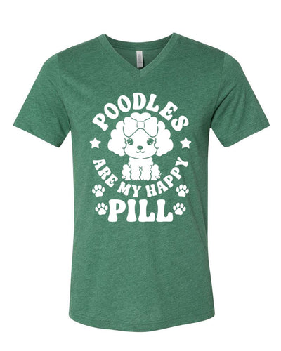 Poodles Are My Happy Pill V-Neck