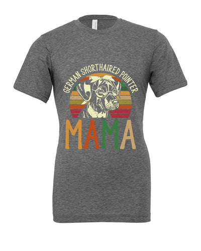 German Shorthaired Pointer Mama Retro Sunset T-Shirt
