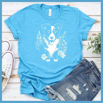 Border Collie Floral T-Shirt