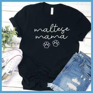 Maltese Mama Script T-Shirt