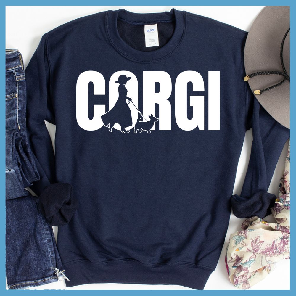 Corgi Dog Walking Sweatshirt