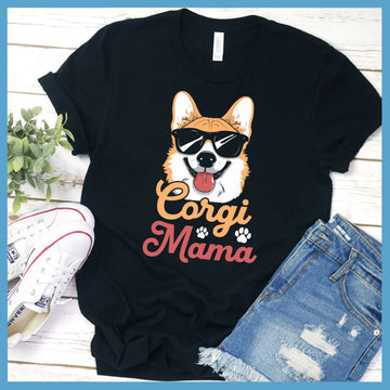 Corgi Mama Colored Print T-Shirt